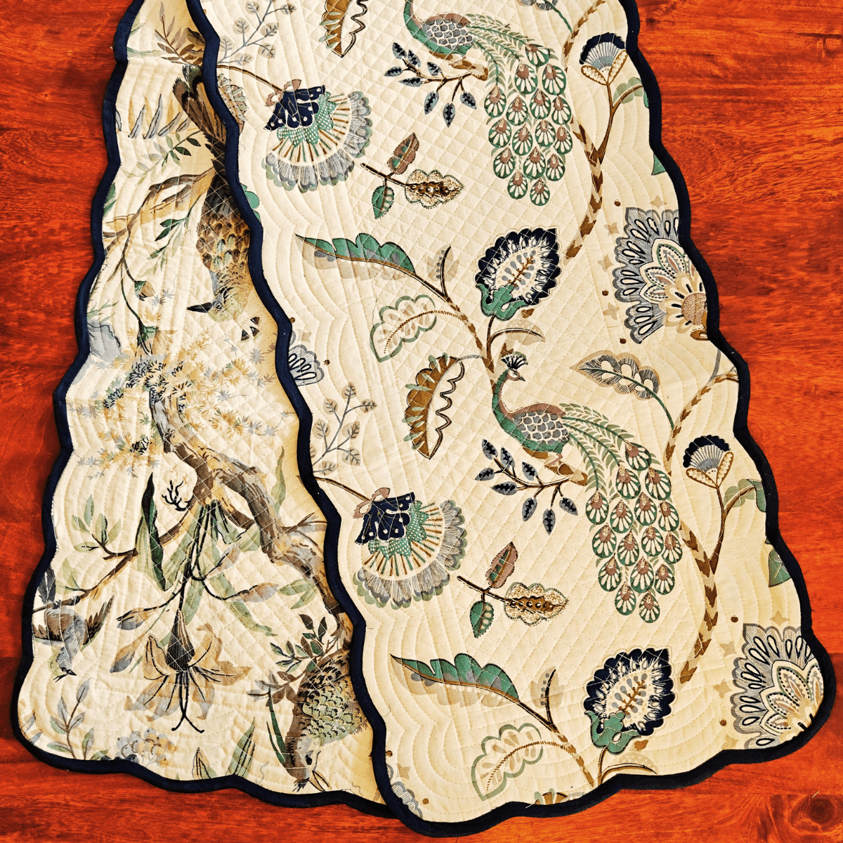 Canopy Reversible Table Runner, 100% cotton, 15" x 72" - Coral Slub -